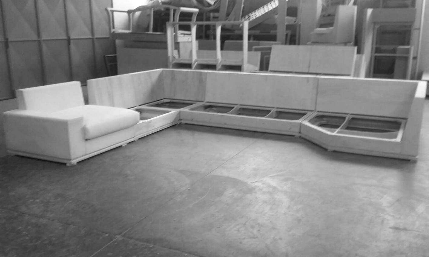 divano ad angolo moderno struttura